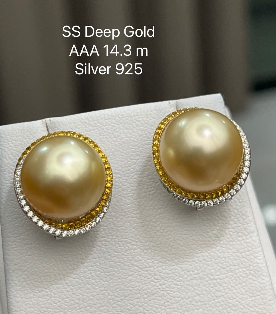 Earring south sea gold